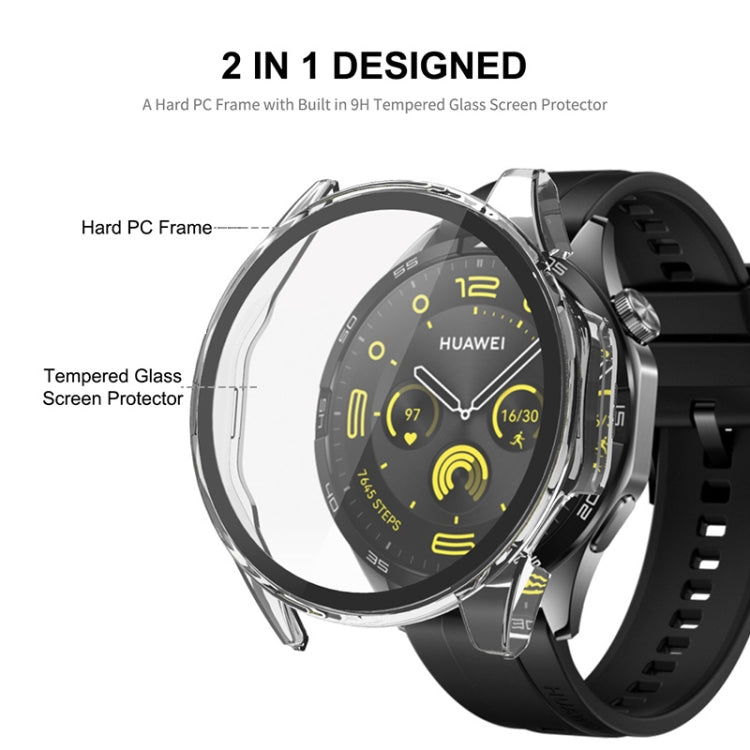 For Huawei Watch GT 4 46mm ENKAY Hat-Prince Full Coverage PC + Tempered Film Integrated Watch Protective Case(Dark Green) - Watch Cases by ENKAY | Online Shopping South Africa | PMC TechLife | Buy Now Pay Later Mobicred