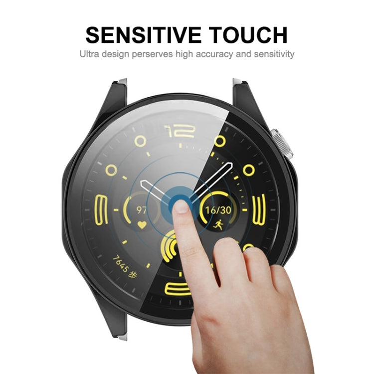 For Huawei Watch GT 4 46mm ENKAY Hat-Prince Full Coverage PC + Tempered Film Integrated Watch Protective Case(Transparent) - Watch Cases by ENKAY | Online Shopping South Africa | PMC TechLife | Buy Now Pay Later Mobicred