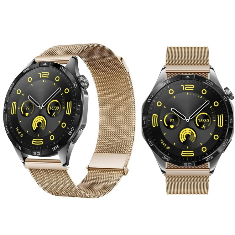For Huawei Watch GT 4 46mm Milan Daul Magnetic Steel Mesh Watch Band(Rose Gold) - free shipping - PMC TechLife - Order now!
