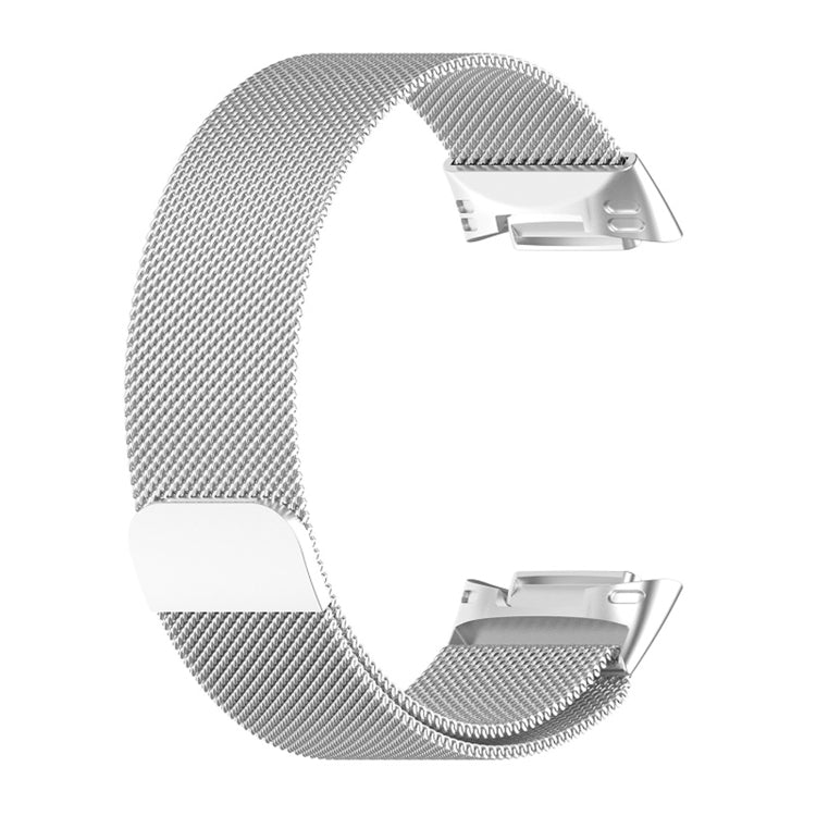For Fitbit Charge 6 Milan Magnetic Metal Steel Mesh Watch Band(Silver) - Watch Bands by PMC TechLife | Online Shopping South Africa | PMC TechLife