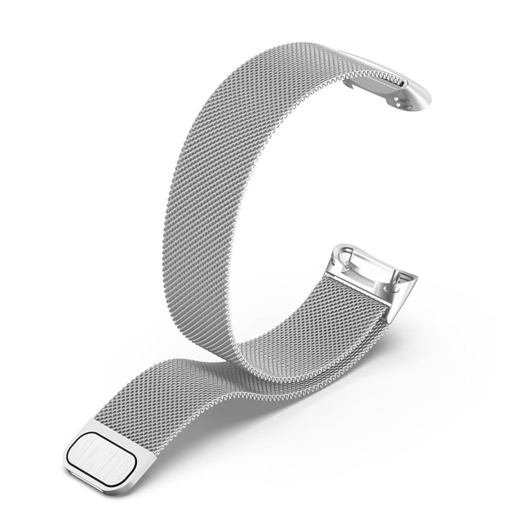 For Fitbit Charge 6 Milan Magnetic Metal Steel Mesh Watch Band(Silver) - Watch Bands by PMC TechLife | Online Shopping South Africa | PMC TechLife