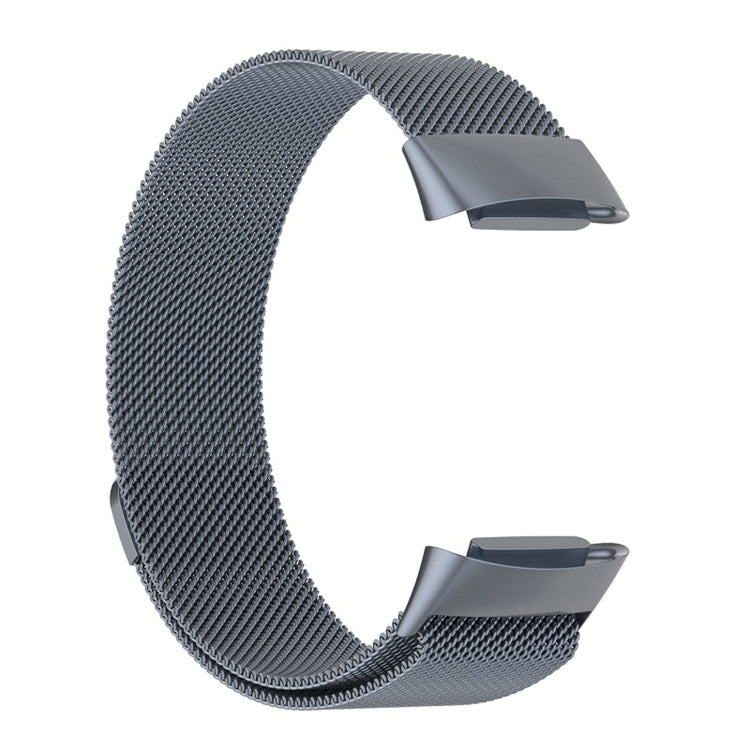 For Fitbit Charge 6 Milan Magnetic Metal Steel Mesh Watch Band(Gray) - Watch Bands by PMC TechLife | Online Shopping South Africa | PMC TechLife | Buy Now Pay Later Mobicred