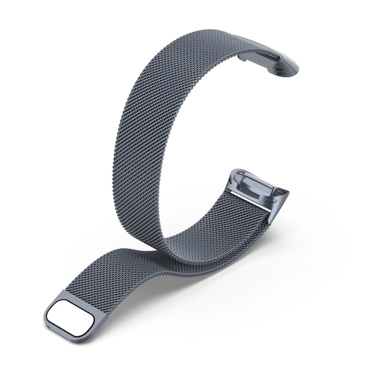 For Fitbit Charge 6 Milan Magnetic Metal Steel Mesh Watch Band(Gray) - Watch Bands by PMC TechLife | Online Shopping South Africa | PMC TechLife | Buy Now Pay Later Mobicred
