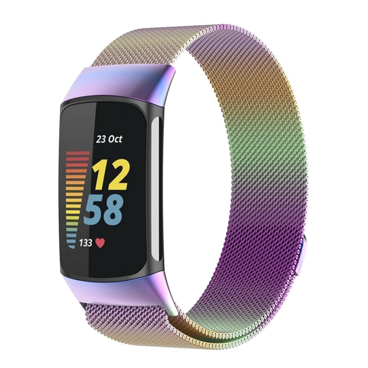 For Fitbit Charge 6 Milan Magnetic Metal Steel Mesh Watch Band(Colorful) - Watch Bands by PMC TechLife | Online Shopping South Africa | PMC TechLife | Buy Now Pay Later Mobicred