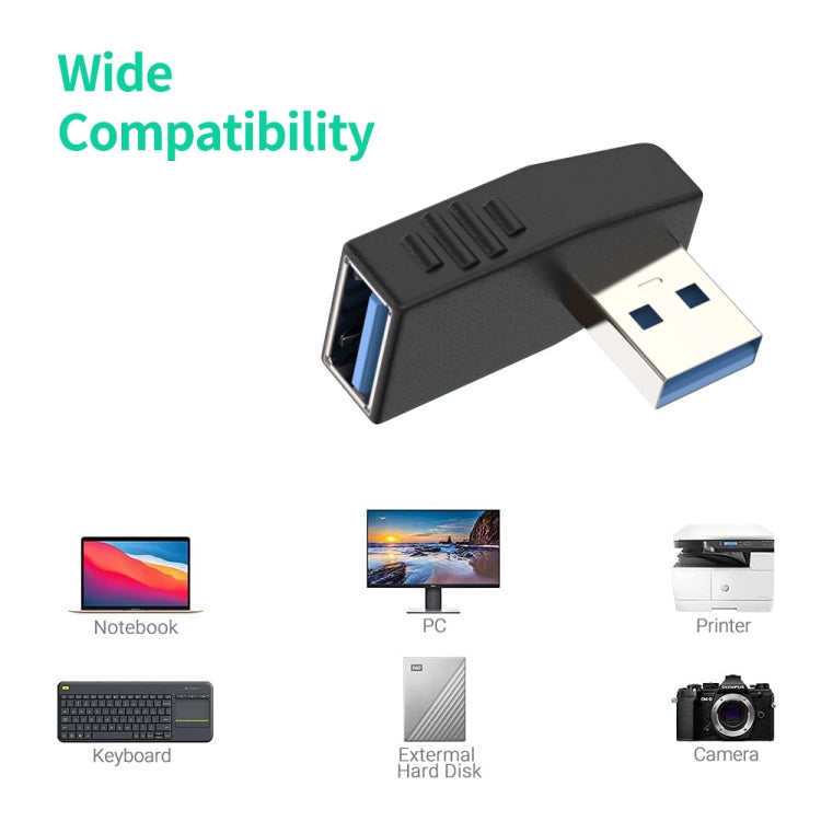 ENKAY USB 3.0 Adapter 90 Degree Angle Male to Female Combo Coupler Extender Connector, Angle:Vertical Up - USB 3.0 by ENKAY | Online Shopping South Africa | PMC TechLife | Buy Now Pay Later Mobicred