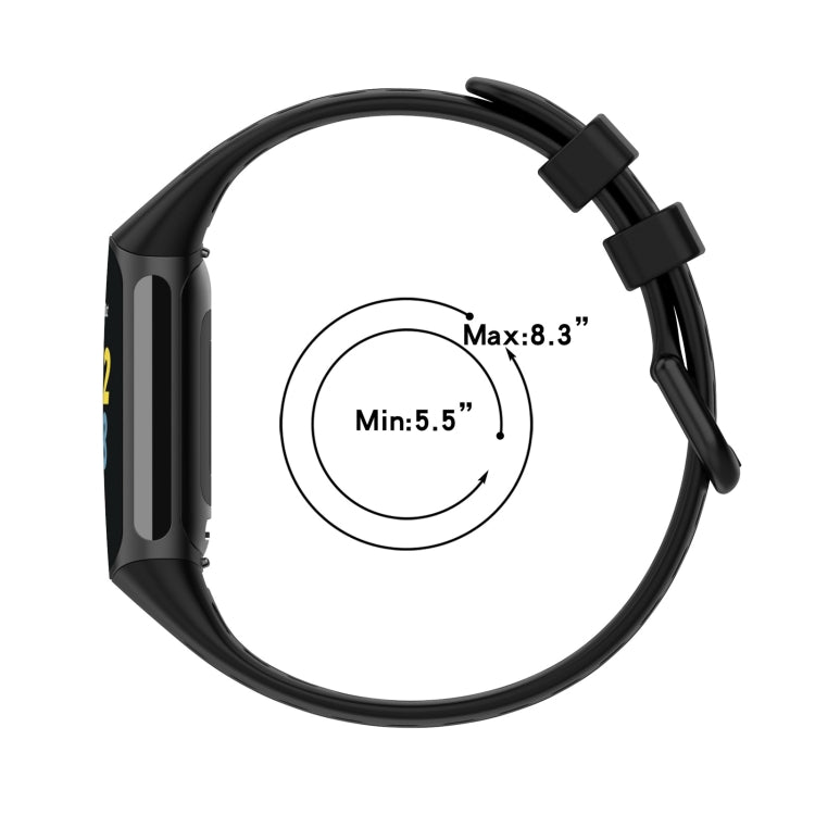 For Fitbit Charge 5 Solid Color Breathable Sports Silicone Watch Band(White) - Watch Bands by PMC TechLife | Online Shopping South Africa | PMC TechLife | Buy Now Pay Later Mobicred