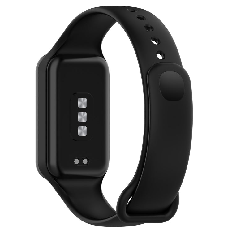 For Xiaomi Mi Band 8 Active Solid Color Integrated Silicone Watch Band(Black) - free shipping - PMC TechLife - Order now!