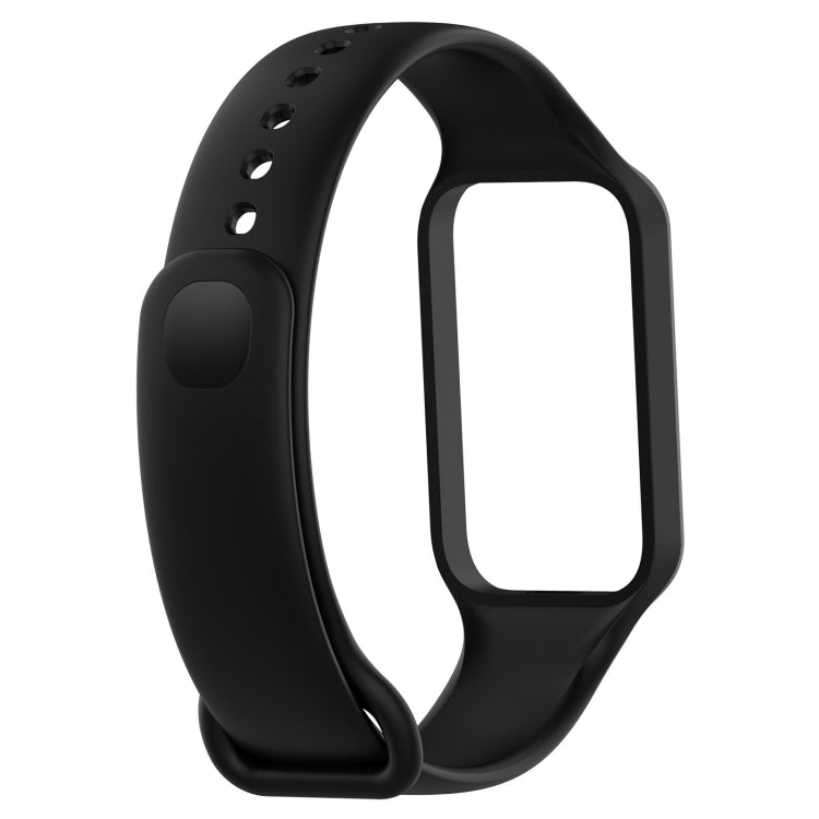 For Xiaomi Mi Band 8 Active Solid Color Integrated Silicone Watch Band(Black) - free shipping - PMC TechLife - Order now!