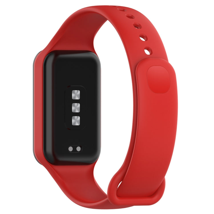 For Xiaomi Mi Band 8 Active Solid Color Integrated Silicone Watch Band(Red) - free shipping - PMC TechLife - Order now!