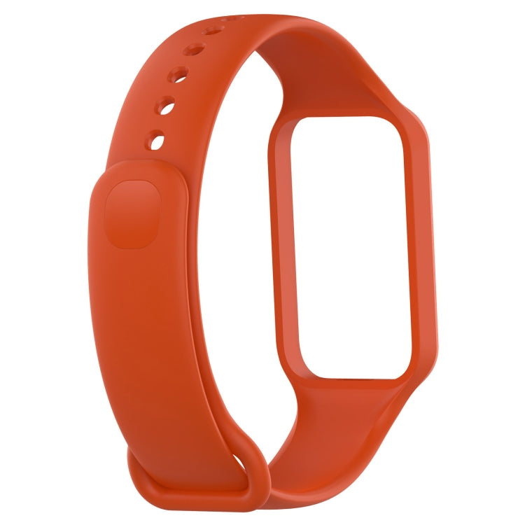 For Xiaomi Mi Band 8 Active Solid Color Integrated Silicone Watch Band(Orange) - free shipping - PMC TechLife - Order now!