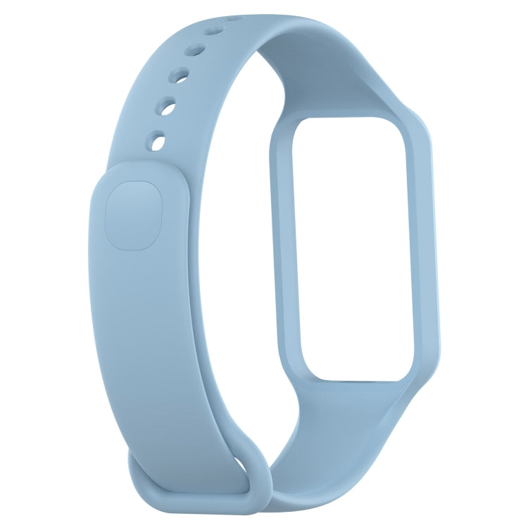 For Xiaomi Mi Band 8 Active Solid Color Integrated Silicone Watch Band(Light Blue) - free shipping - PMC TechLife - Order now!