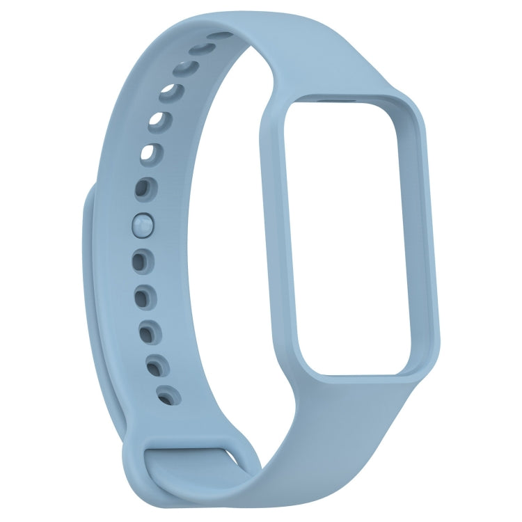 For Xiaomi Mi Band 8 Active Solid Color Integrated Silicone Watch Band(Light Blue) - free shipping - PMC TechLife - Order now!