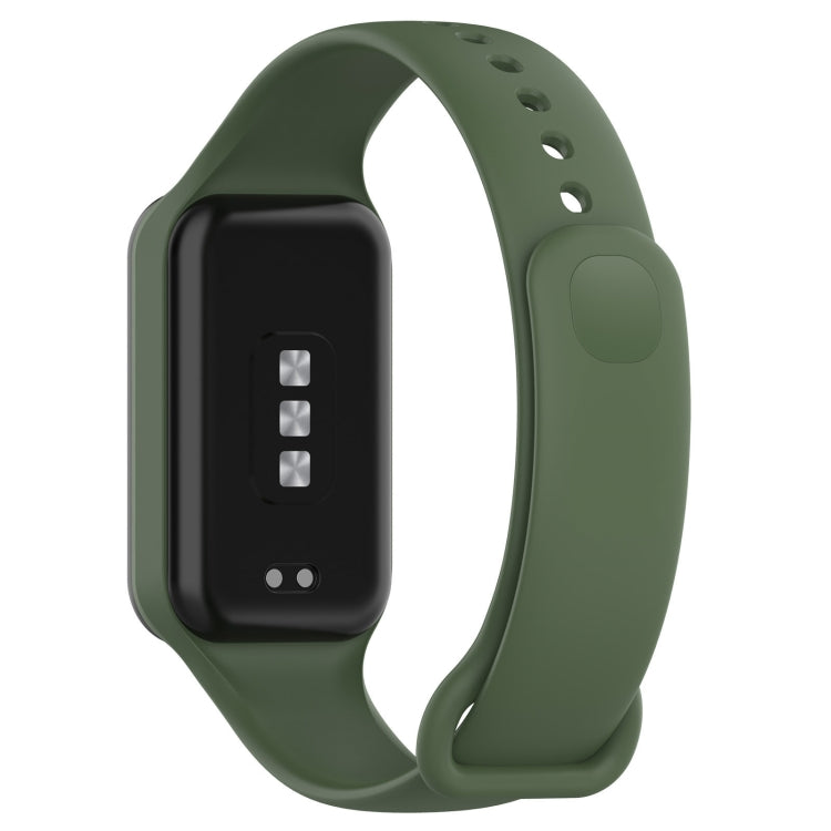 For Xiaomi Mi Band 8 Active Solid Color Integrated Silicone Watch Band(Army Green) - Watch Bands by PMC TechLife | Online Shopping South Africa | PMC TechLife | Buy Now Pay Later Mobicred