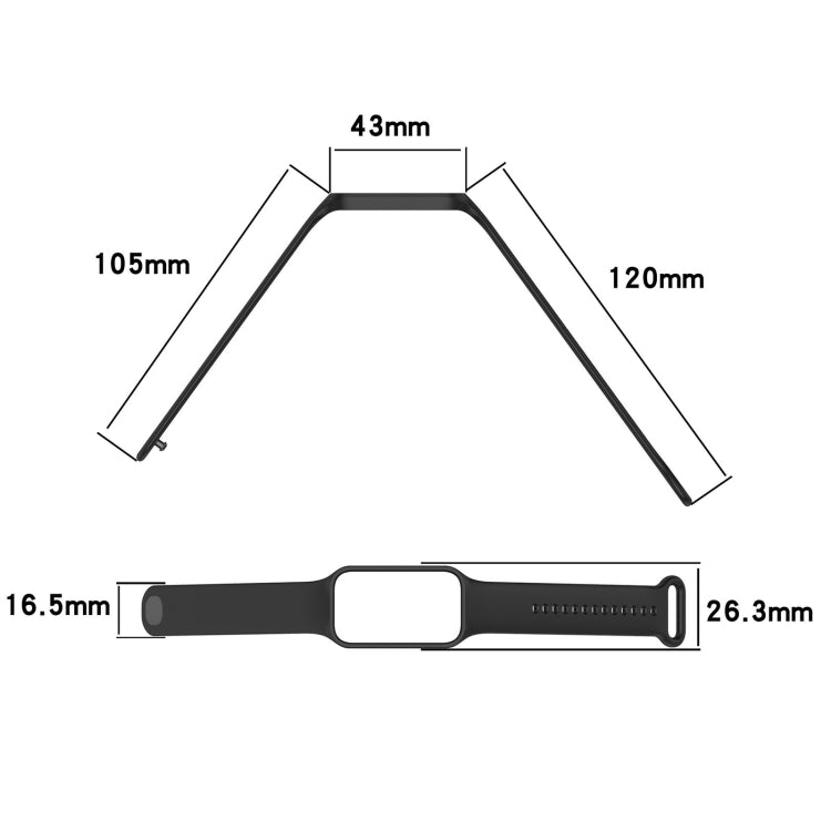 For Xiaomi Mi Band 8 Active Solid Color Integrated Silicone Watch Band(White) - free shipping - PMC TechLife - Order now!