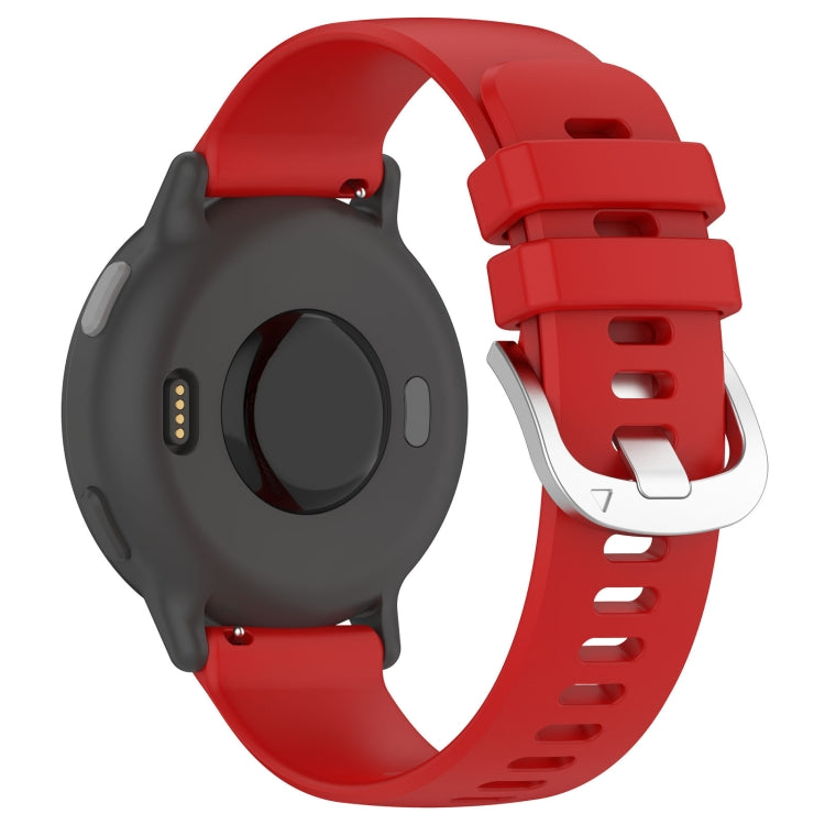 For Garmin Vivomove HR Sport Liquid Glossy Silver Buckle Silicone Watch Band(Red) - free shipping - PMC TechLife - Order now!