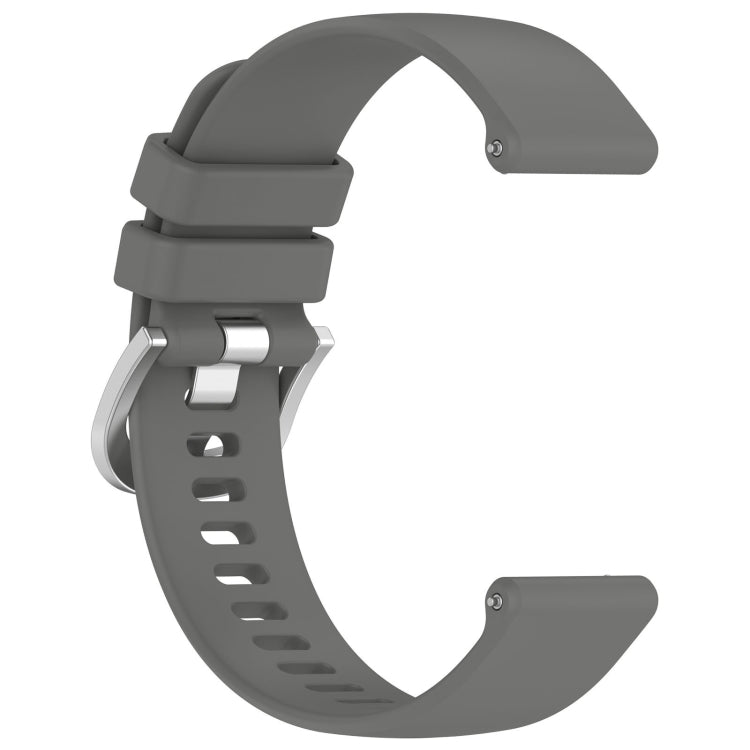 For Garmin Vivomove HR Sport Liquid Glossy Silver Buckle Silicone Watch Band(Gray) - free shipping - PMC TechLife - Order now!