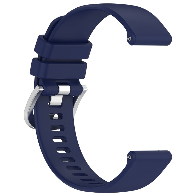 For Garmin Vivomove HR Sport Liquid Glossy Silver Buckle Silicone Watch Band(Dark Blue) - free shipping - PMC TechLife - Order now!