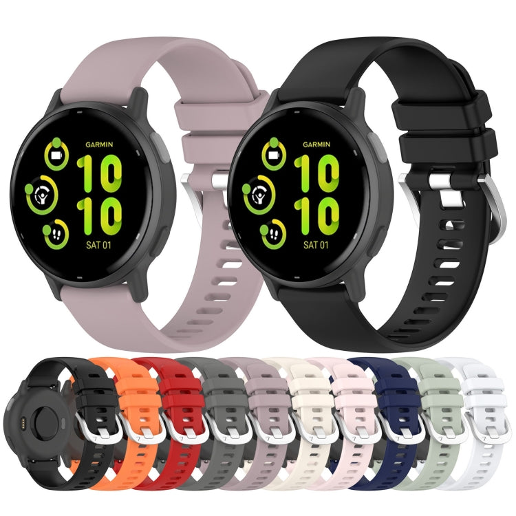For Garmin VivoMove Luxe / Garminmove Luxe Liquid Glossy Silver Buckle Silicone Watch Band(Black) - free shipping - PMC TechLife - Order now!