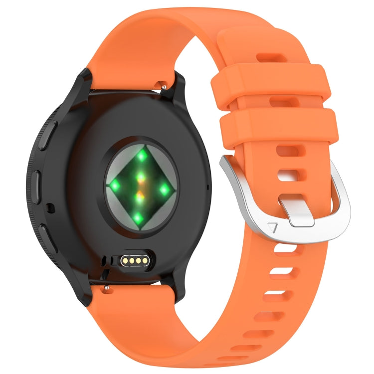 For Garmin Forerunner 255S Music / 255S Liquid Glossy Silver Buckle Silicone Watch Band(Orange) - free shipping - PMC TechLife - Order now!