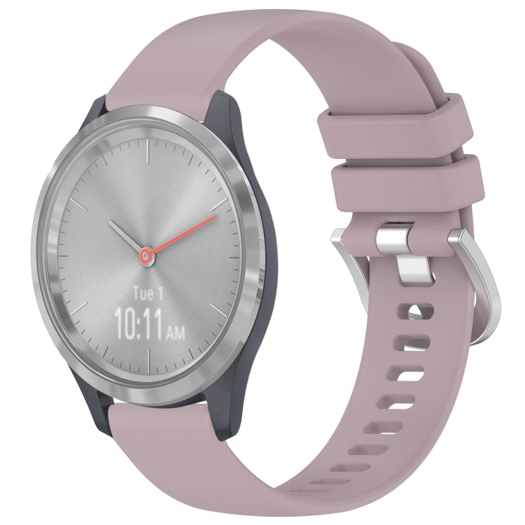 For Garmin Vivomove 3S Liquid Glossy Silver Buckle Silicone Watch Band(Purple) - free shipping - PMC TechLife - Order now!