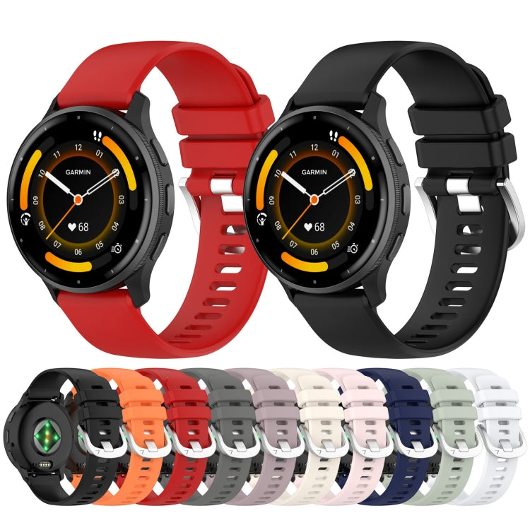 For Garmin Vivomove 3S Liquid Glossy Silver Buckle Silicone Watch Band(Purple) - free shipping - PMC TechLife - Order now!