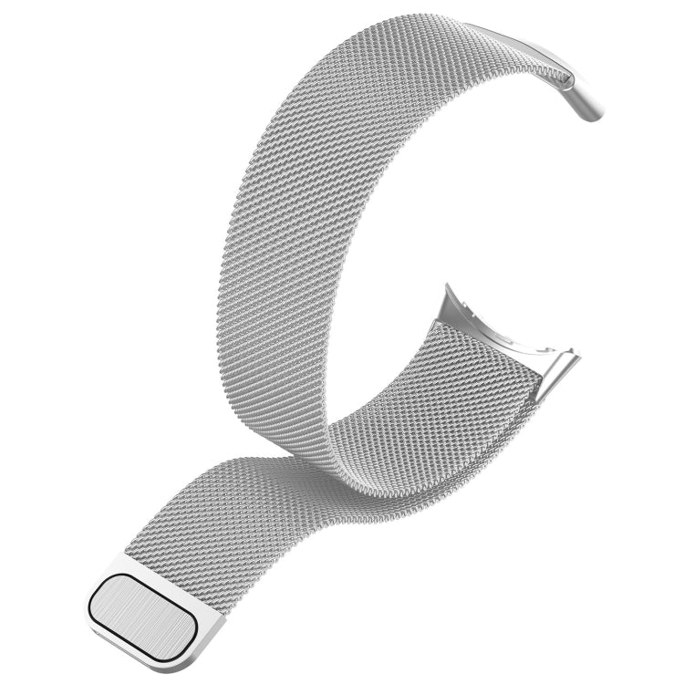For Google Pixel Watch 2 Milan Magnetic Steel Mesh Watch Band(Silver) - Watch Cases by PMC TechLife | Online Shopping South Africa | PMC TechLife | Buy Now Pay Later Mobicred