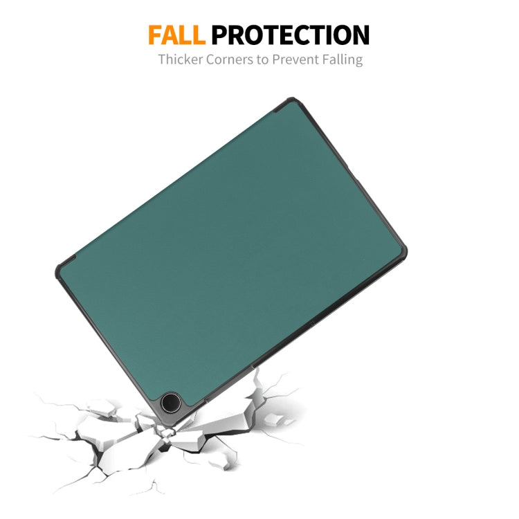 For Samsung Galaxy Tab A9+ 11.0 ENKAY Tri-fold Custer Texture Leather Smart Tablet Case(Grey) - free shipping - PMc TechLife - Order now!