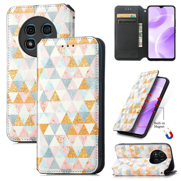 For Ulefone Note 15 CaseNeo Colorful Magnetic Leather Phone Case(Rhombus) - Ulefone Cases by PMC Jewellery | Online Shopping South Africa | PMC Jewellery | Buy Now Pay Later Mobicred