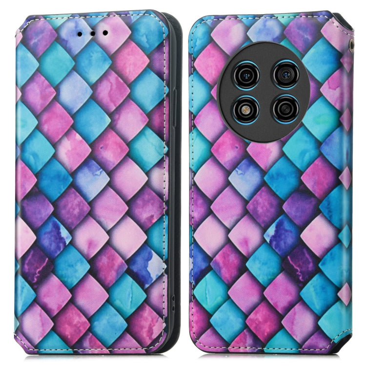 For Ulefone Note 15 CaseNeo Colorful Magnetic Leather Phone Case(Purple Scales) - free shipping - PMC Jewellery - Order now!