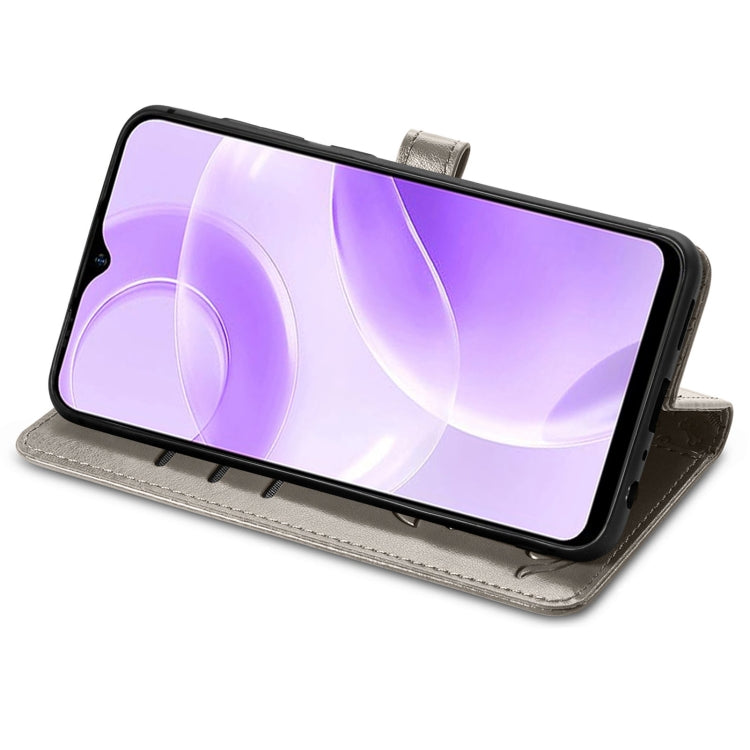 For Ulefone Note 15 Cat and Dog Embossed Leather Phone Case(Grey) - Ulefone Cases by PMC Jewellery | Online Shopping South Africa | PMC Jewellery | Buy Now Pay Later Mobicred