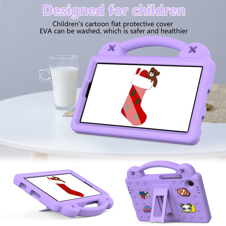 For Samsung Galaxy Tab A9 Handle Kickstand Children EVA Shockproof Tablet Case(Light Purple) - Galaxy Tab A9 by PMC TechLife | Online Shopping South Africa | PMC TechLife