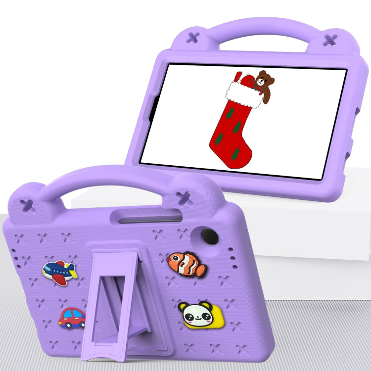 For Samsung Galaxy Tab A9 Handle Kickstand Children EVA Shockproof Tablet Case(Light Purple) - Galaxy Tab A9 by PMC TechLife | Online Shopping South Africa | PMC TechLife