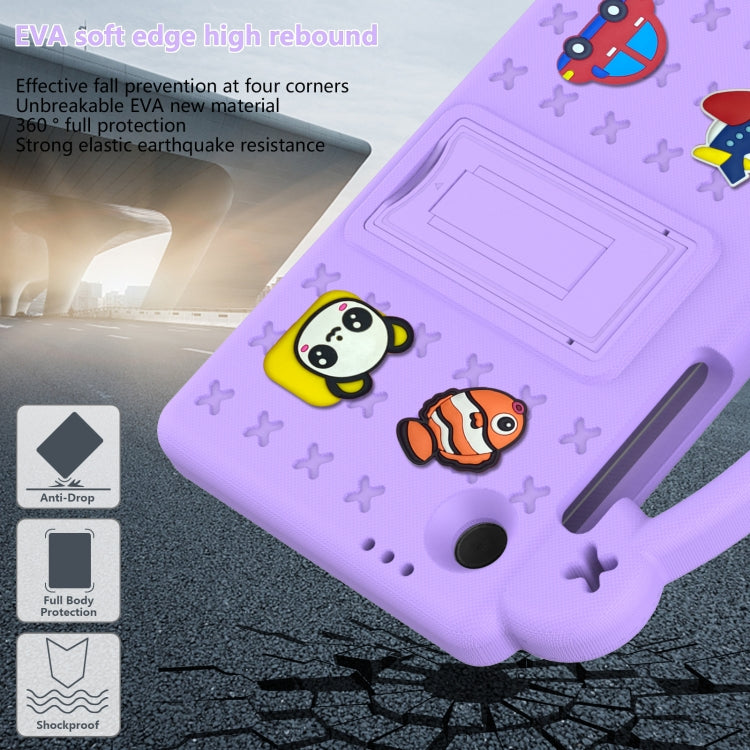 For Samsung Galaxy Tab A9 Handle Kickstand Children EVA Shockproof Tablet Case(Light Purple) - Galaxy Tab A9 by PMC TechLife | Online Shopping South Africa | PMC TechLife