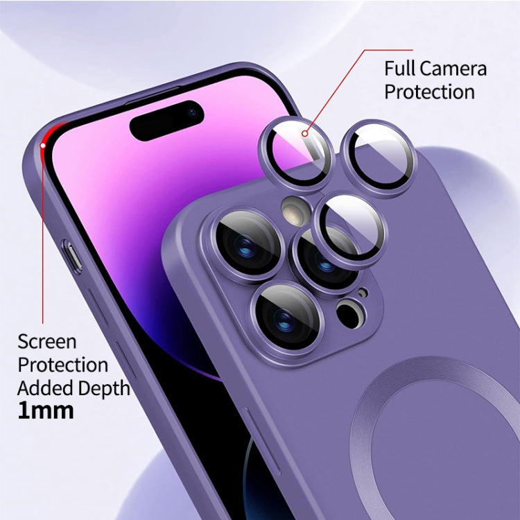 For iPhone 15 Plus ENKAY MagSafe Matte TPU Phone Case with Lens Film(Purple) - iPhone 15 Plus Cases by ENKAY | Online Shopping South Africa | PMC TechLife