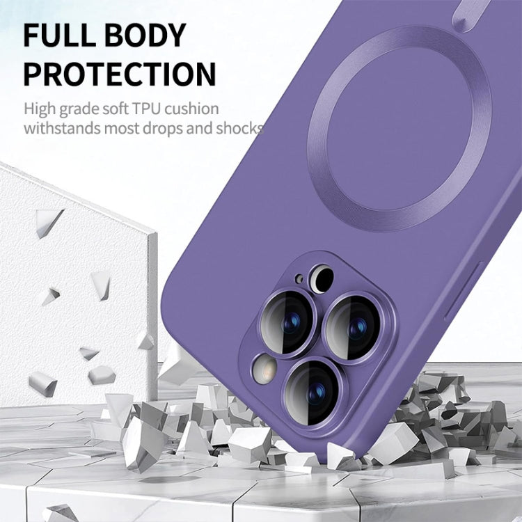 For iPhone 15 Plus ENKAY MagSafe Matte TPU Phone Case with Lens Film(Purple) - iPhone 15 Plus Cases by ENKAY | Online Shopping South Africa | PMC TechLife