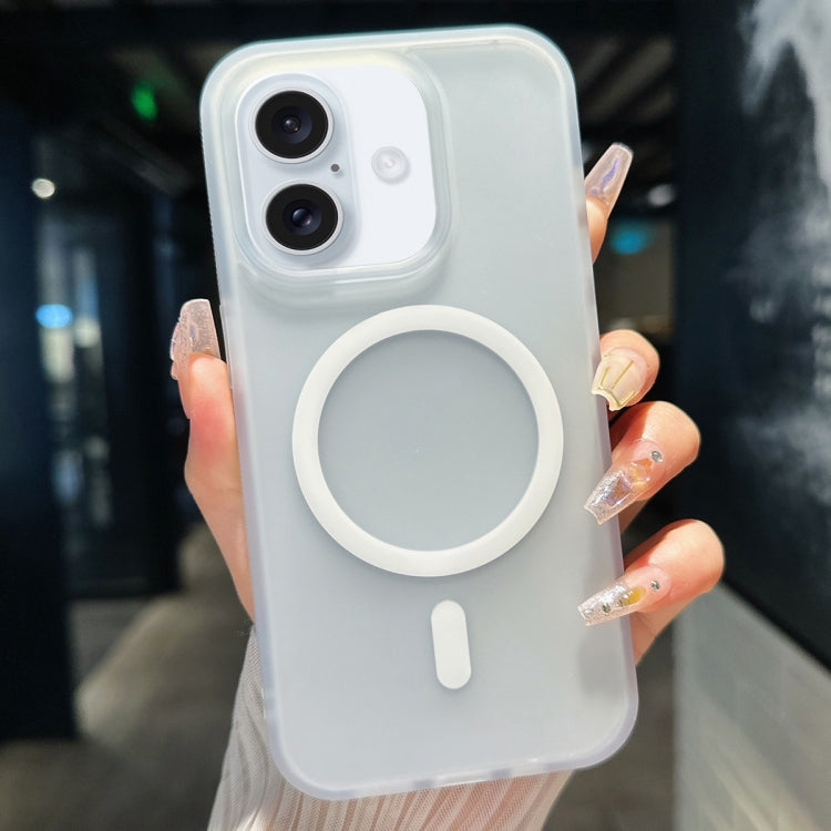 For iPhone 16 Plus Transparent TPU Hybrid PC Magsafe Phone Case(White) - free shipping - PMC TechLife - Order now!