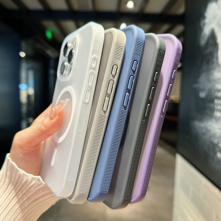 For iPhone 16 Pro Transparent TPU Hybrid PC Magsafe Phone Case(White) - iPhone 16 Pro Cases by PMC TechLife | Online Shopping South Africa | PMC TechLife | Buy Now Pay Later Mobicred