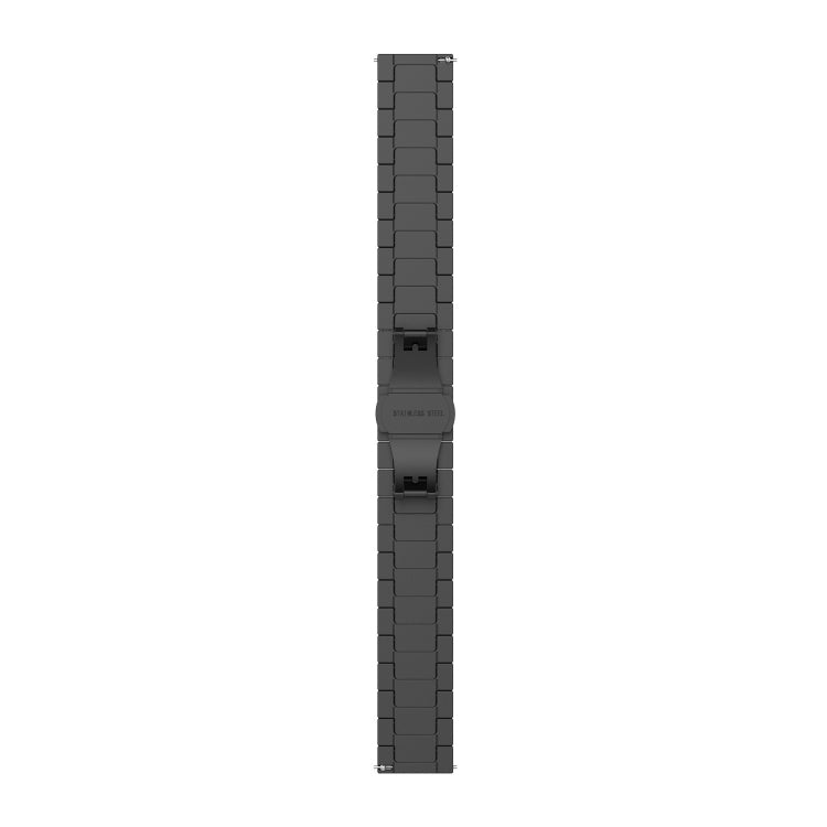 For Garmin Vivoactive 4S One Bead Butterfly Buckle Stainless Steel Metal Watch Band(Black) - free shipping - PMC TechLife - Order now!