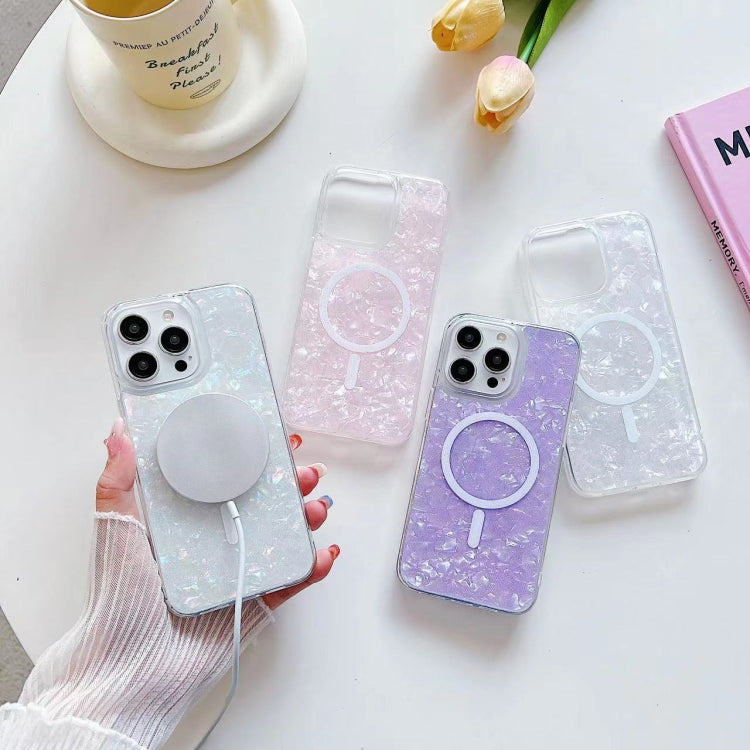 For iPhone 15 Pro Shell Texture MagSafe TPU Phone Case(Dazzling) - iPhone 15 Pro Cases by PMC TechLife | Online Shopping South Africa | PMC TechLife