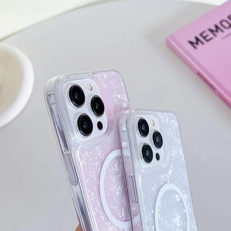 For iPhone 13 Pro Shell Texture MagSafe TPU Phone Case(White) - iPhone 13 Pro Cases by PMC TechLife | Online Shopping South Africa | PMC TechLife