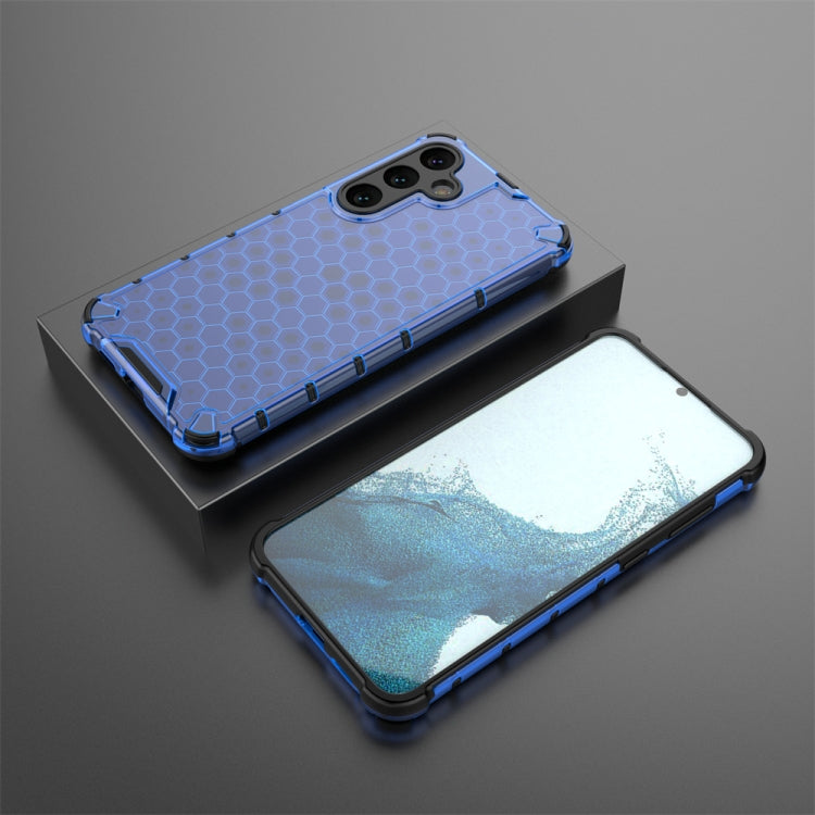 For Samsung Galaxy S24+ 5G Shockproof Honeycomb Phone Case(Blue) - free shipping - PMC TechLife - Order now!