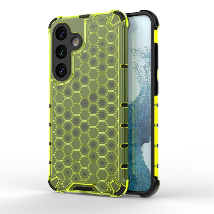 For Samsung Galaxy S24 5G Shockproof Honeycomb Phone Case(Green) - Galaxy S24 5G Cases by PMC TechLife | Online Shopping South Africa | PMC TechLife