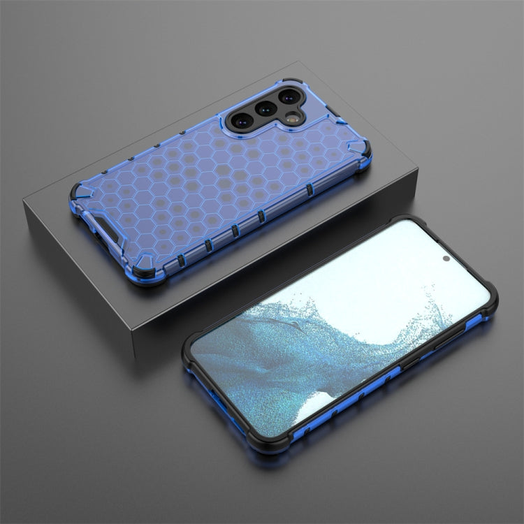 For Samsung Galaxy S24 5G Shockproof Honeycomb Phone Case(Blue) - Galaxy S24 5G Cases by PMC TechLife | Online Shopping South Africa | PMC TechLife