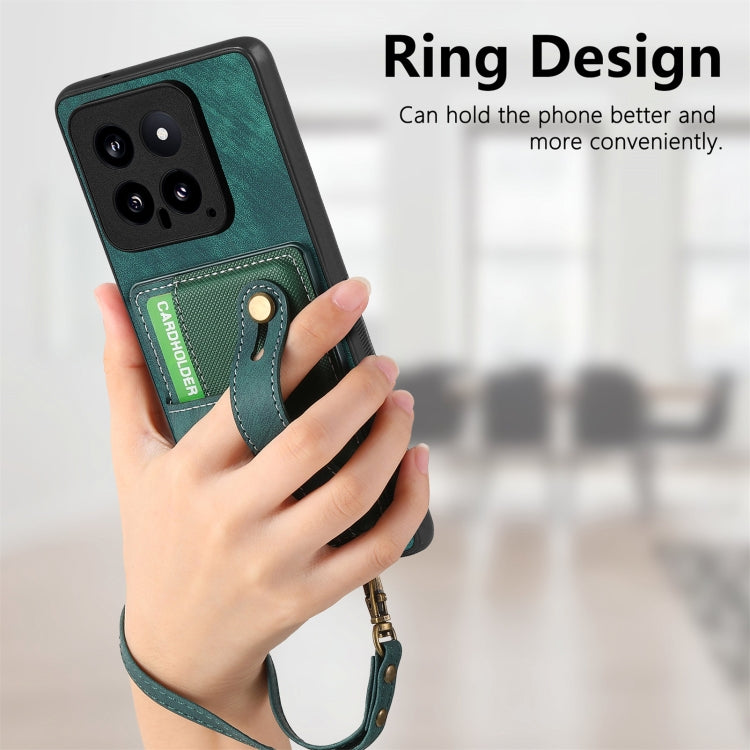 For Xiaomi 14 Retro Cross Wristband Wallet Leather Back Phone Case(Brown) - 14 Cases by PMC TechLife | Online Shopping South Africa | PMC TechLife | Buy Now Pay Later Mobicred