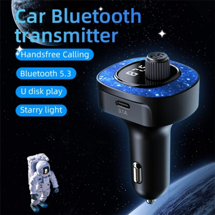 C41 Star Light Car Charger ABS Adapter FM Transmitter Bluetooth Hands-free Call MP3 Music Player - Bluetooth Car Kits by PMC TechLife | Online Shopping South Africa | PMC TechLife | Buy Now Pay Later Mobicred