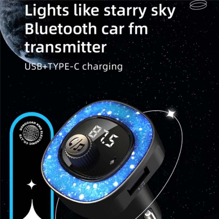 C41 Star Light Car Charger ABS Adapter FM Transmitter Bluetooth Hands-free Call MP3 Music Player - Bluetooth Car Kits by PMC TechLife | Online Shopping South Africa | PMC TechLife | Buy Now Pay Later Mobicred