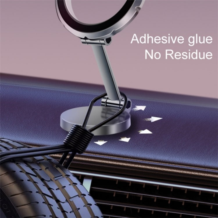 G118 1080-Degree Rotating Folding Magnetic Phone Holder Dashboard Suction Cup Car Mount(Silver) - Car Holders by PMC TechLife | Online Shopping South Africa | PMC TechLife | Buy Now Pay Later Mobicred