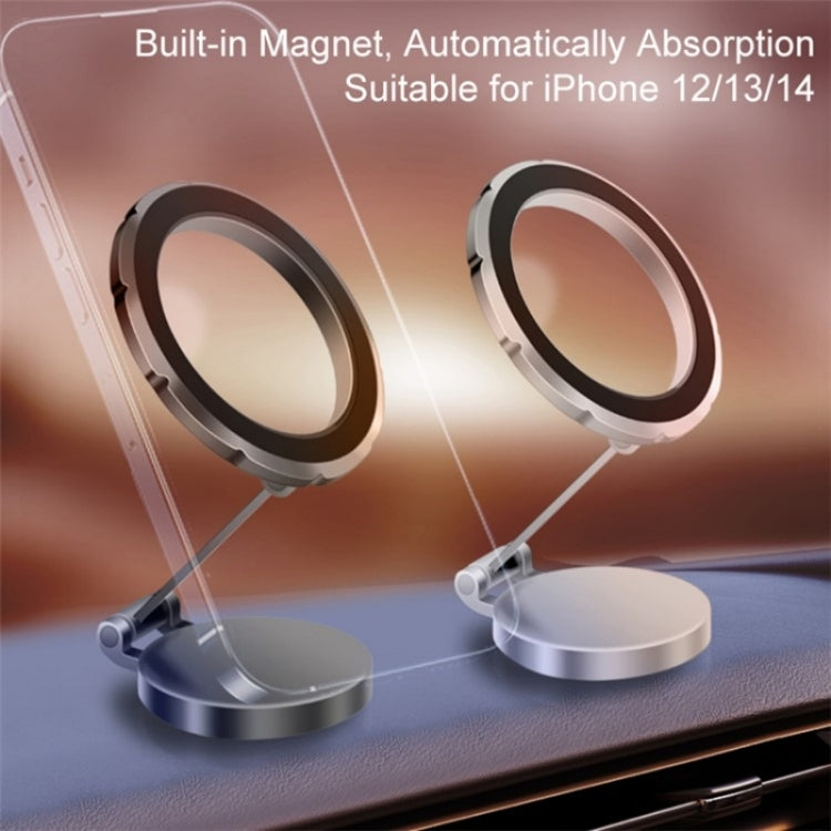 G118 1080-Degree Rotating Folding Magnetic Phone Holder Dashboard Suction Cup Car Mount(Silver) - Car Holders by PMC TechLife | Online Shopping South Africa | PMC TechLife | Buy Now Pay Later Mobicred