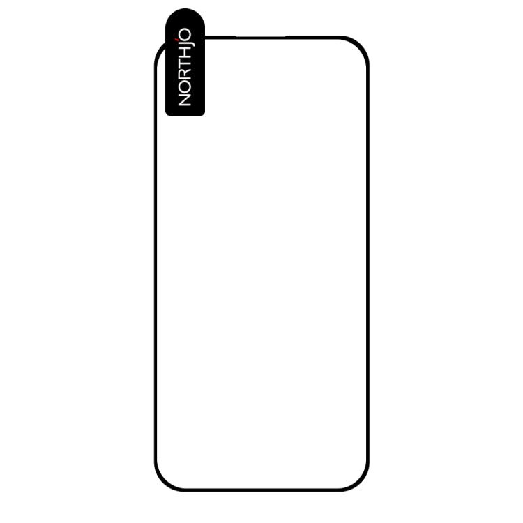 For iPhone 15 Pro Max NORTHJO A++ Screen Protector Full Glue Silk Printing Tempered Glass Film(Black) - iPhone 15 Pro Max Tempered Glass by NORTHJO | Online Shopping South Africa | PMC TechLife | Buy Now Pay Later Mobicred