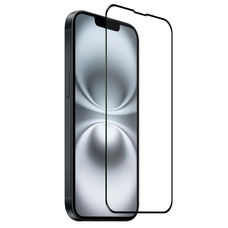 For iPhone 16e NORTHJO A++ Screen Protector Full Glue Silk Printing Tempered Glass Film(Black) - free shipping - PMC TechLife - Order now!